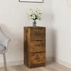 Image de vidaXL Buffet Armoire de Rangement Meuble de Rangement Armoire Latérale Salle de Séjour Salon Intérieur Chêne Fumé 30x30x70 cm Bois d'Ingénierie 817012