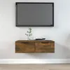 Image de vidaXL Wandkast 68x30x20 cm bewerkt hout gerookt eikenkleurig817093