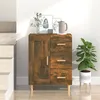 Image de vidaXL Buffet Chêne fumé 69,5x34x90 cm Bois d'ingénierie817369