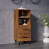 Image de vidaXL Buffet Chêne fumé 34,5x34x90 cm Bois d'ingénierie817417