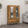 Image de Buffet haut Chêne fumé 70x31x115 cm Bois d ingénierie