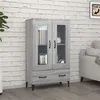 Image de vidaXL Buffet Armoire de Rangement Meuble de Rangement Armoire Latérale Salle de Séjour Salon Intérieur Sonoma Gris 70x31x115 cm Bois d'Ingénierie