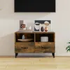 Image de vidaXL Meuble TV Chêne fumé 80x36x50 cm Bois d'ingénierie817492