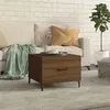 Image de vidaXL Table basse avec pieds en métal Chêne marron 50x50x40 cm817541