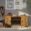 Image de vidaXL Bureau Chêne fumé 140x50x75 cm Bois d'ingénierie