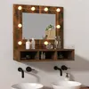 Image de vidaXL Spiegelkast met LED-verlichting 60x31,5x62 cm gerookt eiken820454