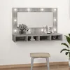 Image de vidaXL Spiegelkast met LED-verlichting 90x31,5x62 cm grijs sonoma820458