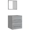 Image de vidaXL Armoire de salle de bain avec miroir Sonoma gris 41x38,5x48 cm
