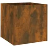 Image de Jardinière Chêne fumé 40x40x40 cm Bois d ingénierie