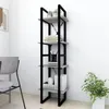 Image de vidaXL Bibliothèque 4 niveaux Sonoma gris 40x30x140 cm Bois821304