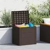 Image de vidaXL Boîte de stockage de jardin Marron 58,5x46x55 cm Polypropylène 152194
