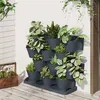 Image de Ensemble de jardinières verticales 12 pcs Anthracite PP
