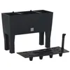 Image de vidaXL Lit surélevé de jardin Anthracite 60x25x46 cm PP Rotin152208