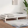 Image de vidaXL Slaapbank uitschuifbaar massief grenenhout wit 2x(90x190) cm3108613