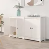 Image de vidaXL 2x Buffets Armoires Latérales Meubles de Rangement Armoires de Rangement Organisateurs de Maison Salon Blanc 70x35x80 cm Bois Massif de Pin 3114065