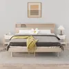 Image de Tables de chevet 2 pcs Blanc 42x38x45 cm Bois d'ingénierie