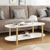 Image de vidaXL Salontafel 110x48x40 cm bewerkt hout wit345687