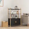 Image de vidaXL Buffet haut Noir 80x40x121 cm Bois d'ingénierie345700
