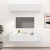 Image de Meubles TV 4 pcs blanc 80x30x30 cm bois d ingénierie
