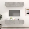 Image de vidaXL Meubles TV 4 pcs gris béton 80x30x30 cm bois d'ingénierie3114185