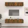 Image de Meubles TV 4 pcs chêne fumé 80x30x30 cm bois d ingénierie