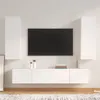 Image de Ensemble de meubles TV 4 pcs Blanc Bois d ingénierie