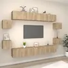 Image de vidaXL Ensemble de meubles TV 8 pcs Chêne sonoma Bois d'ingénierie