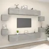 Image de vidaXL Ensemble de meubles TV 8 pcs Gris béton Bois d'ingénierie