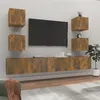 Image de vidaXL 6-delige Tv-meubelset bewerkt hout gerookt eikenkleurig3114267