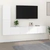 Image de Ensemble de meubles TV 4 pcs Blanc Bois d ingénierie