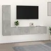 Image de vidaXL Ensemble de Meubles TV 4 pcs Centres de Divertissement Armoires Multimédia Meubles de Salle de Séjour Intérieur Gris Béton Bois d'Ingénierie
