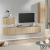 Image de Ensemble de meubles TV 4 pcs Chêne sonoma Bois d ingénierie