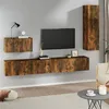 Image de vidaXL 4-delige Tv-meubelset bewerkt hout gerookt eikenkleurig3114331