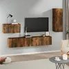 Image de vidaXL Ensemble de meubles TV 4 pcs Chêne fumé Bois d'ingénierie3114339