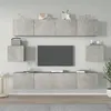 Image de Ensemble de meubles TV 6 pcs Gris béton Bois d ingénierie