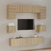 Image de Ensemble de meubles TV 8 pcs Chêne sonoma Bois d ingénierie