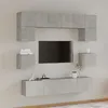 Image de vidaXL Ensemble de meubles TV 8 pcs Gris béton Bois d'ingénierie3114409