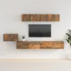 Image de vidaXL 5-delige Tv-meubelset bewerkt hout gerookt eikenkleurig3114435
