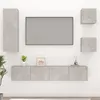 Image de Ensemble de meubles TV 5 pcs Gris béton Bois d ingénierie