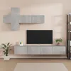 Image de vidaXL Ensemble de meubles TV 7 pcs Gris béton Bois d'ingénierie