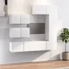 Image de vidaXL Ensemble de Meubles TV 6 pcs Centres de Divertissement Armoires Multimédia Meubles de Salle de Séjour Intérieur Blanc Bois d'Ingénierie