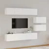Image de vidaXL Ensemble de Meubles TV 6 pcs Centres de Divertissement Armoires Multimédia Meubles de Salle de Séjour Intérieur Blanc Bois d'Ingénierie