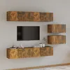 Image de vidaXL Ensemble de meubles TV 6 pcs Chêne fumé Bois d'ingénierie