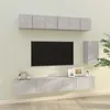 Image de Ensemble de meubles TV 6 pcs Gris béton Bois d ingénierie