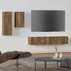 Image de vidaXL Ensemble de meubles TV 4 pcs Chêne fumé Bois d'ingénierie3114627