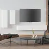 Image de vidaXL 4-delige Tv-meubelset bewerkt hout wit3114630