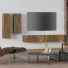 Image de vidaXL 4-delige Tv-meubelset bewerkt hout gerookt eikenkleurig3114635