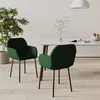 Image de Lot de 2 chaise vidaxl en plastique non pliable interieur H. 76 cm vert