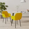 Image de Lot de 2 chaise vidaxl en plastique non pliable interieur H. 76 cm jaune