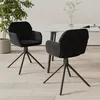 Image de Lot de 2 chaise vidaxl en plastique non pliable interieur H. 79.5 cm noir